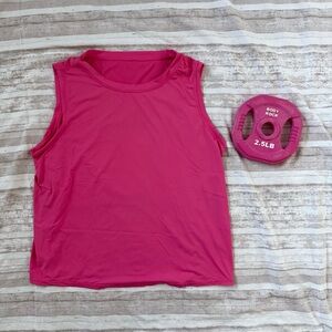 💪🏻 Dragon Fit Hot Pink Medium Crop Muscle Tee